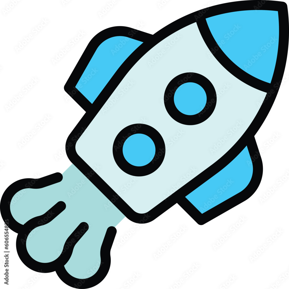 Poster launch rocket icon. outline launch rocket vector icon for web design isolated on white background co
