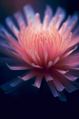 Beautiful close-up of a pink and purple flower, made with generative AI
