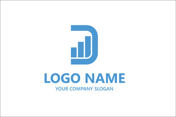 Financial and investment Logo designs concept vector, Modern Finance D logo designs