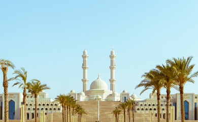 Fototapeta na wymiar The Great Mosque of Egypt in the new administrative capital