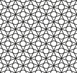 Seamless vector texture in the form of a beautiful geometric black pattern on a white background