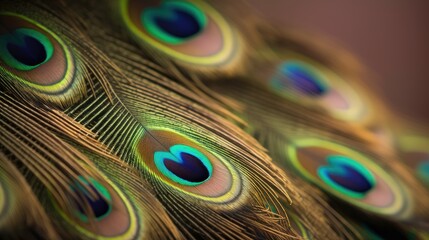 A symphony of colors, peacock feathers evoke awe and admiration
