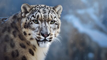 Captivating Beauty of a snow leopard