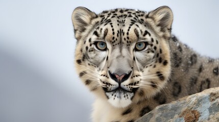 Fototapeta na wymiar Snow Leopard's Gaze