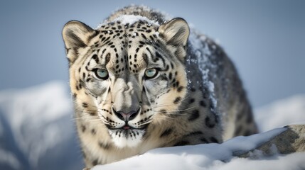 Obraz premium White Majestic leopard 