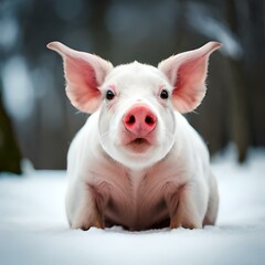Fototapeta na wymiar pig in a farm