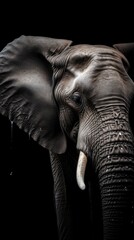 Up close, the elephant's wise eyes reveal the depth of its soul