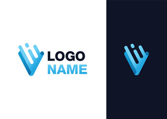 Obraz premium Title: Letter V Logo Design - Logo Design Template
