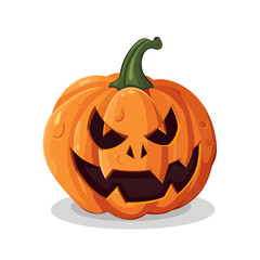 Halloween pumpkin isolated on white background.