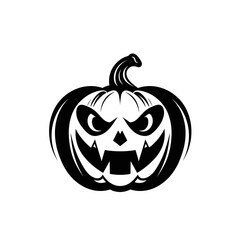 Halloween pumpkin isolated on white background.