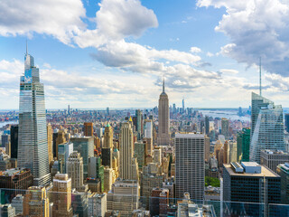 Fototapeta na wymiar Skyline of Manhatten, Panoramic View, ..New York City, NY, United States of America