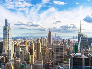 Tuinposter Skyline of Manhatten, Panoramic View, ..New York City, NY, United States of America © Earth Pixel LLC.