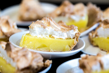 lemon meringue pie dessert closeup