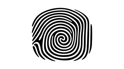 Fototapeta premium Finger print, fingerprint lock, ecure security logo vector icon, illustration isolated on white background