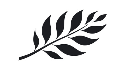 Fototapeta na wymiar Eco icon black leaf vector illustration isolated on white background