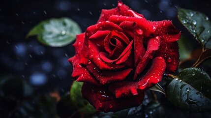 Red rose, close-up - Generative AI
