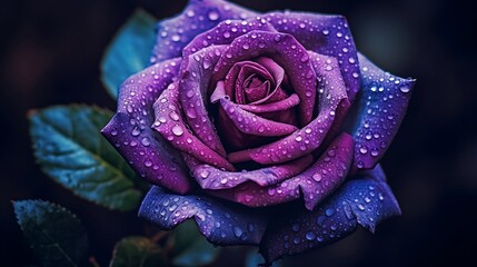 Violet rose, close-up - Generative AI