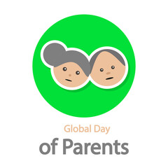 Parents day global adults, vector art illustration.