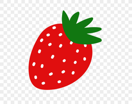 Simple vector strawberry illustration. Strawberry icon.