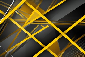 Yellow and gray abstract background with intersecting lines, Generative ai