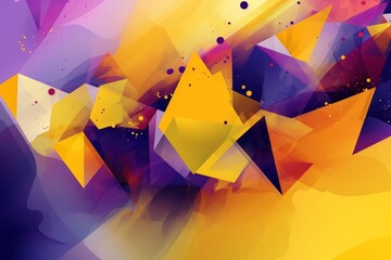 Yellow and purple abstract background, Generative ai - obrazy, fototapety, plakaty