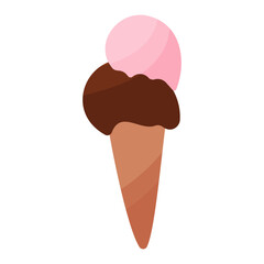 ice cream summer heat chocolate icon element