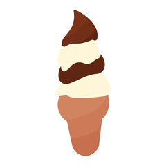 ice cream summer heat chocolate icon element