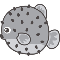 Hand Drawn Pufferfish