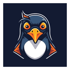 Pinguin illustration mascot logo modern. 