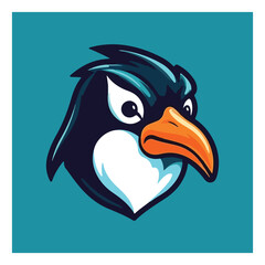 Pinguin illustration mascot logo modern. 