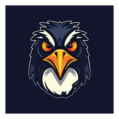 Pinguin illustration mascot logo modern. 