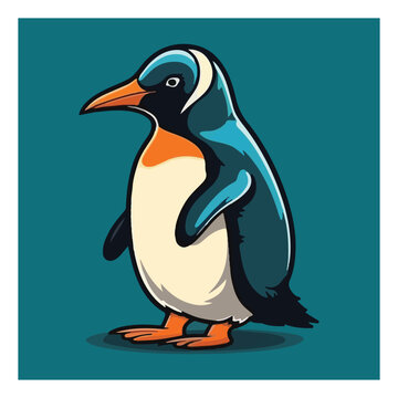 Pinguin illustration mascot logo modern. 