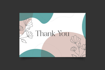 thank you card template design