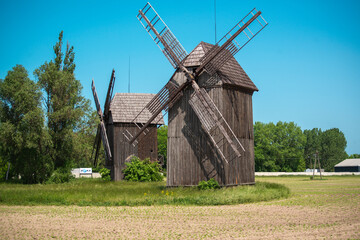 Fototapeta na wymiar old windmill in the countryside