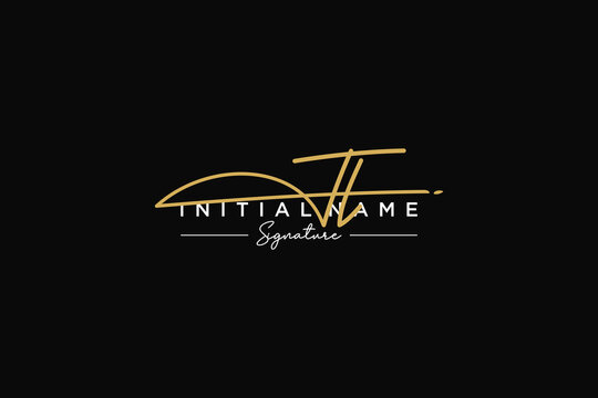 Initial TL signature logo template vector. Hand drawn Calligraphy lettering Vector illustration.