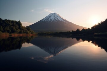 Fototapeta premium Wadding pied avocet Recurvirostra avosetta walking in water, Generative ai