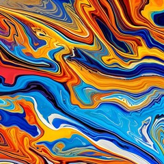 1159 Abstract Ink Marbling: An artistic and expressive background featuring abstract ink marbling in bold and vibrant colors that create a dynamic and creative ambiance4, Generative AI