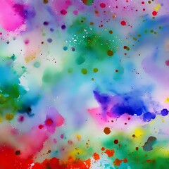 1151 Abstract Watercolor Blots: An artistic and expressive background featuring abstract watercolor blots in vibrant and harmonious colors that create a dynamic and creative ambiance1, Generative AI