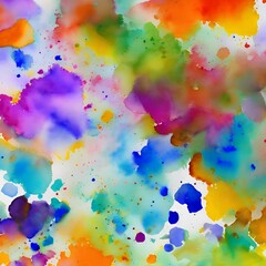 1151 Abstract Watercolor Blots: An artistic and expressive background featuring abstract watercolor blots in vibrant and harmonious colors that create a dynamic and creative ambiance3, Generative AI
