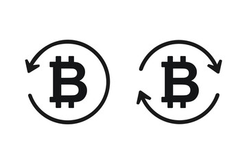 Bitcoin update icon. Illustration vector