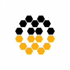 Honeycomb logo design with letter W formation.