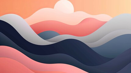 colorful silk wave background banner abstract background Generative AI full color stock illustration
