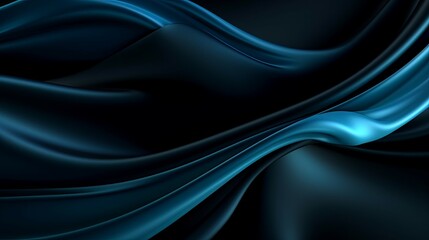 blue and black silk background banner abstract background Generative AI stock illustration