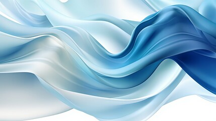 blue silk background banner abstract background Generative AI stock illustration