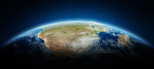 South Africa and Madagascar - planet Earth
