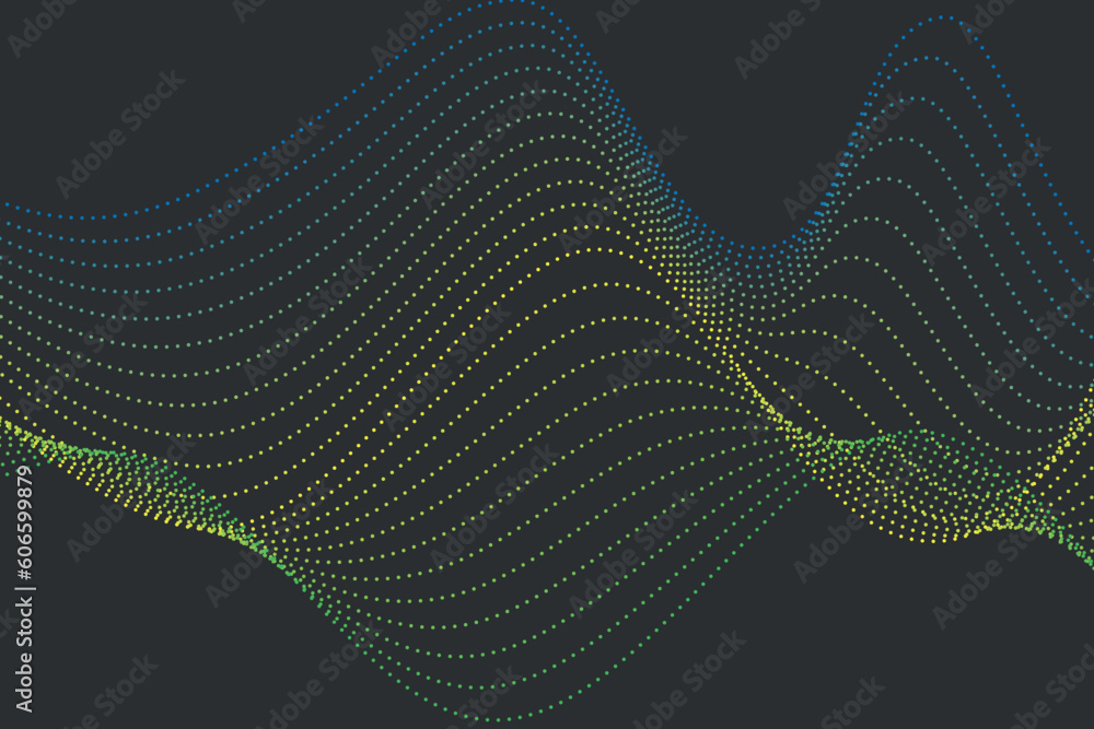Fototapete colorful soft 3d halftone wave effect. simple gradient abstract background. suitable for landing pag