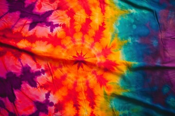 Vibrant tie-dye pattern, Generative ai