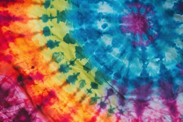 Fototapeta na wymiar Vibrant tie-dye pattern, Generative ai