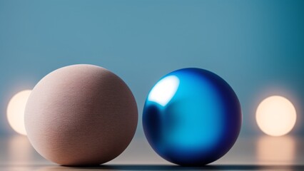 An Artful Depiction Of An Intriguing Egg And A Blue Egg