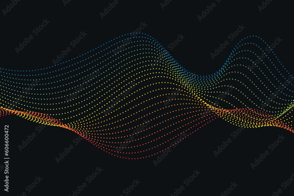 Fototapete colorful soft 3d halftone wave effect. simple gradient abstract background. suitable for landing pag
